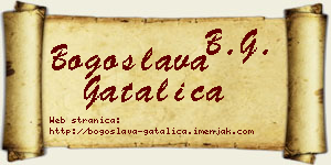 Bogoslava Gatalica vizit kartica